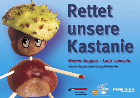 Plakat zur Laubsammelaktion Berlin 2006
